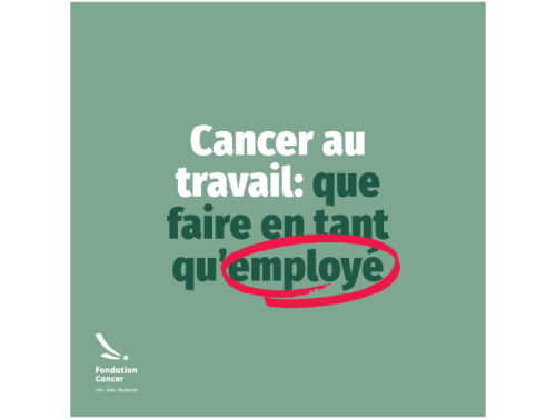 Gérer le cancer au travail - employé