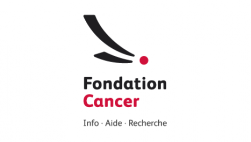 Logo avec tagline et en couleur de la Fondation Cancer