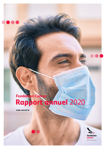 Cover du rapport d'activité 2020 de la Fondation Cancer