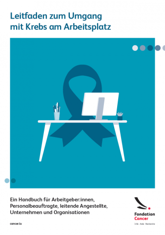 Cover DE de la brochure 'Gérer le cancer au travail'