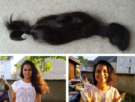 Silvia fait un don de cheveux
