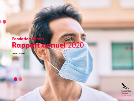 Cover du rapport d'activité 2020 de la Fondation Cancer