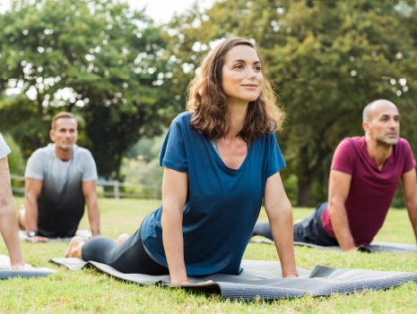 Yoga-Gruppe der Fondation Cancer