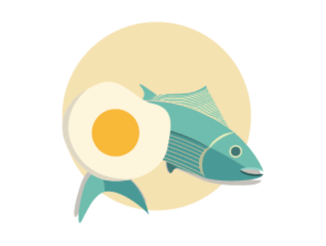 Fisch, Fleisch und Eier