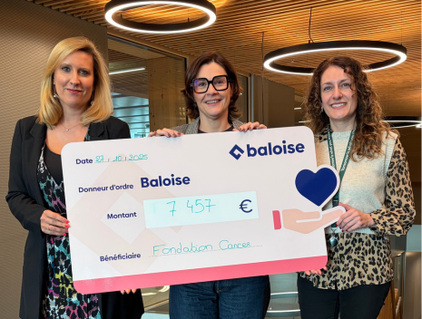 Remise de chèque - Baloise - Octobre Rose 2025