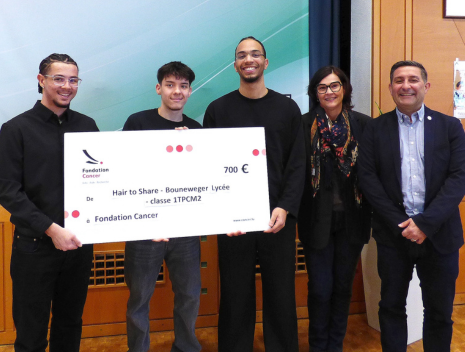 Remise de chèque - Hair to Share – Lycée de Bonnevoie