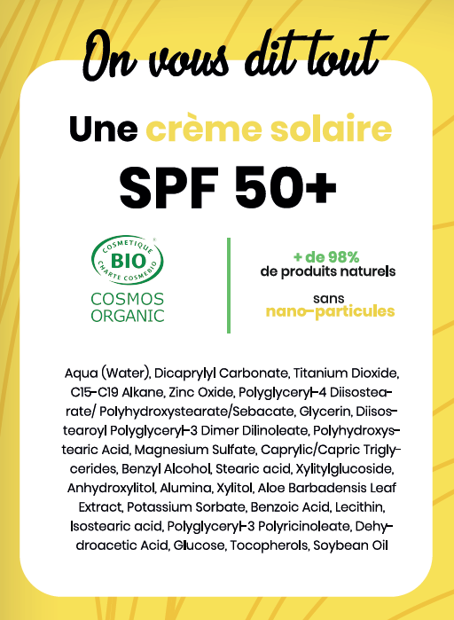 La composition de la crème solaire des stations de crème solaire