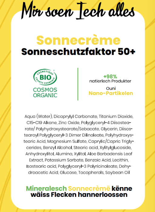 Inhaltsstoffe der Sonnencreme